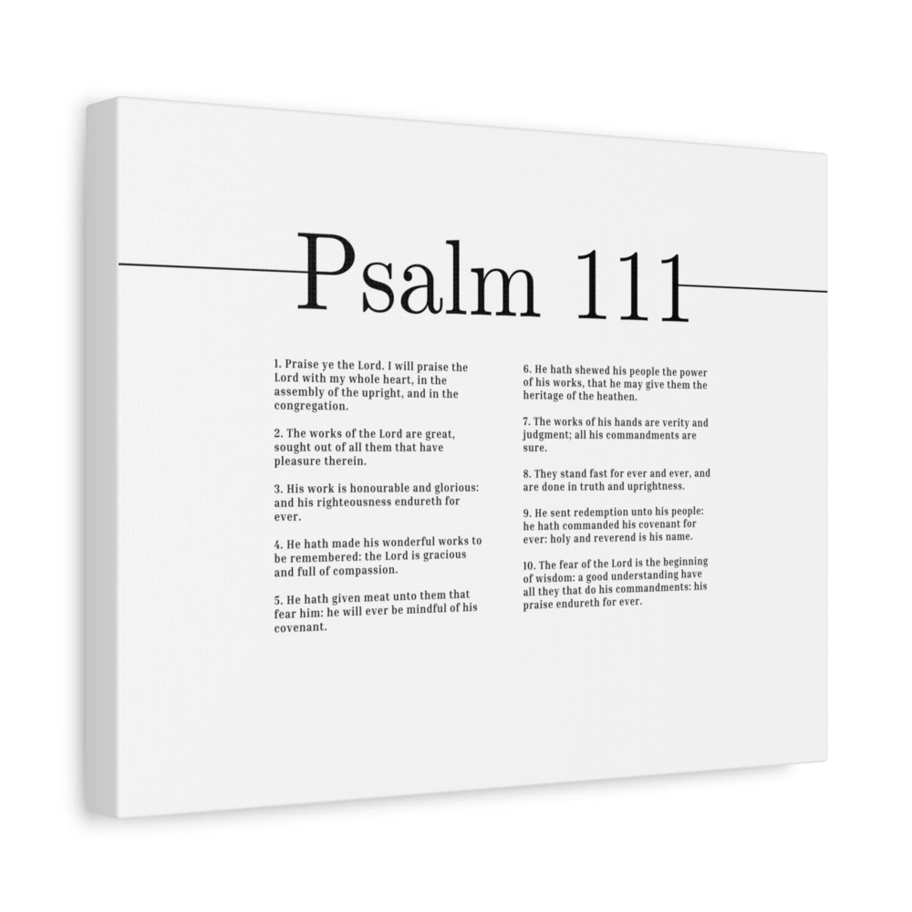 Scripture Canvas Works Of The Lord Psalm 111 Christian Wall Art Bible Verse